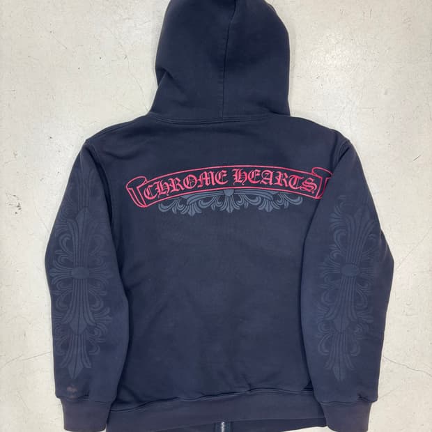 00s 크롬하츠 레드스크롤 후드집업