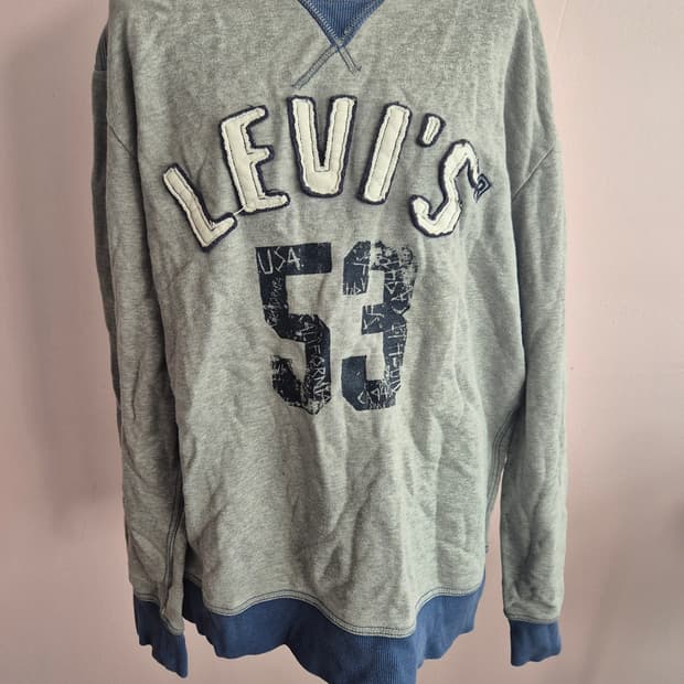 리바이스 LEVI'S 회색 맨투맨 티셔츠