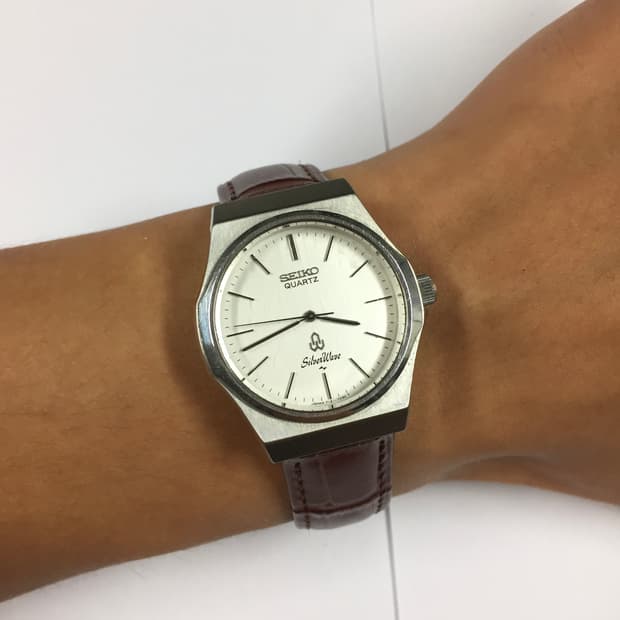 80s seiko silver wave quartz
