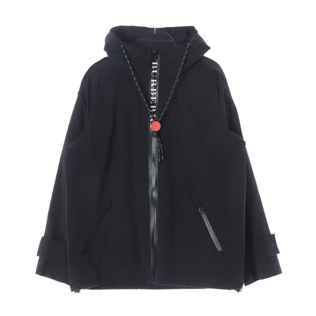 버버리 후드 드로스트링 로고 집업 바람막이 재킷