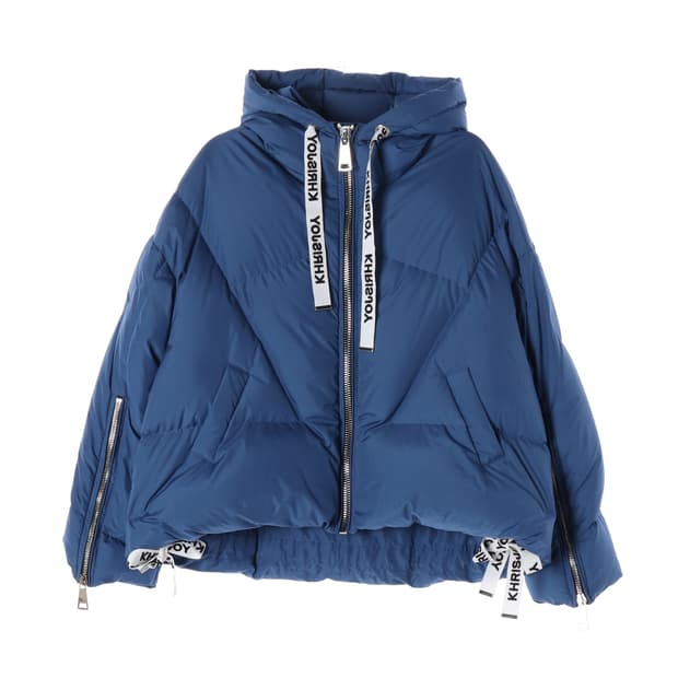 크리스조이 구스다운 아이코닉 푸퍼 재킷 숏 패딩 점퍼 블루
