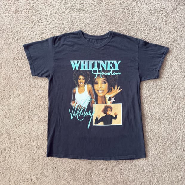 빈티지 휘트니 휴스턴 티셔츠