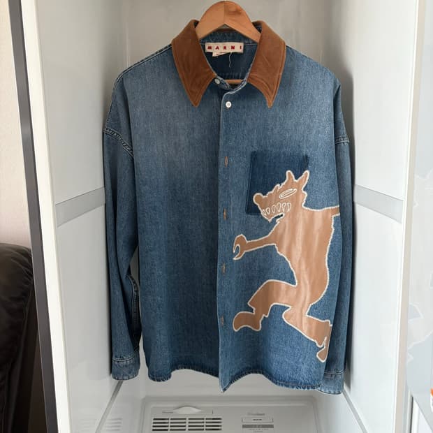 [46] Marni 마르니 울프 데님셔츠