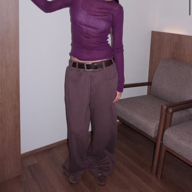 낫띵인커먼 컴포트 벨트 스트링 기모 팬츠