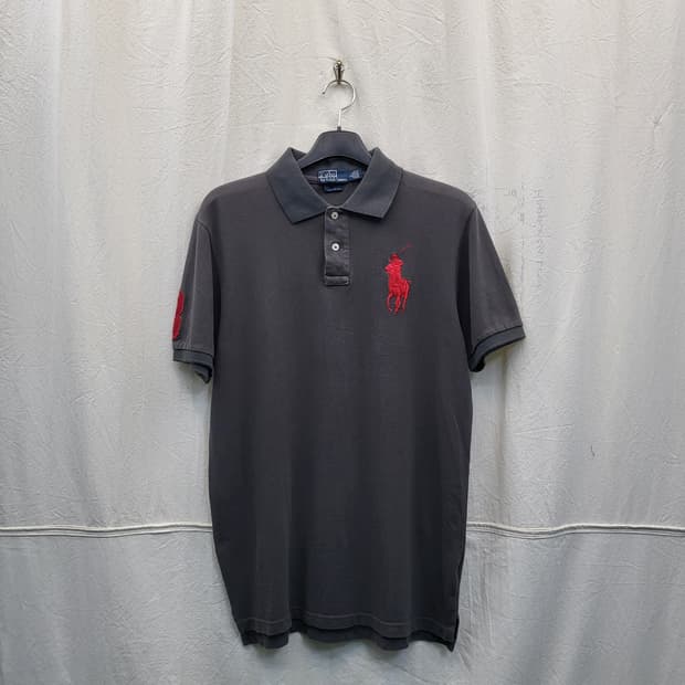 폴로 랄프로렌 빅포니 반팔 카라티 그레이