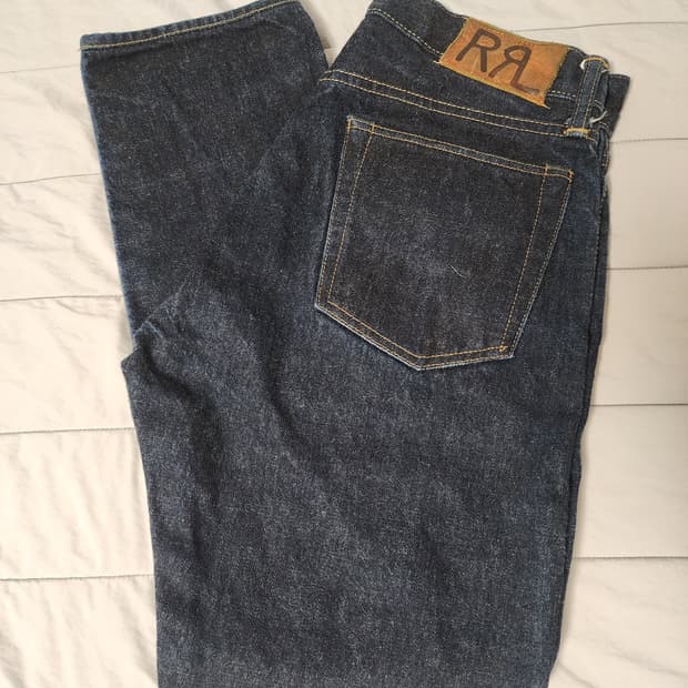 (30x30)더블알엘 슬림핏 셀비지 데님