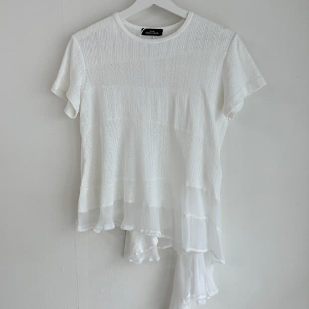 comme des garcons layered frill top