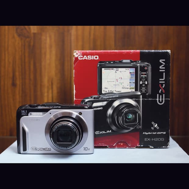 레어<준민트급> 카시오 엑슬림 H20g (H15) 실버 빈티지 디카