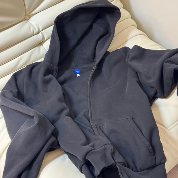 이지갭 크롭 후드 집업