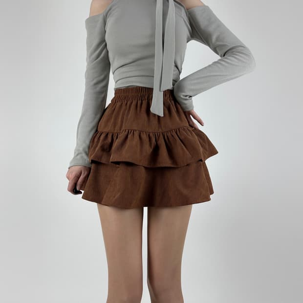 밀크 초코 캉캉 스커트