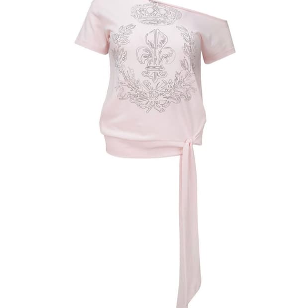스컬프터 Chateau Shithole Tie Tee Pale Pink
