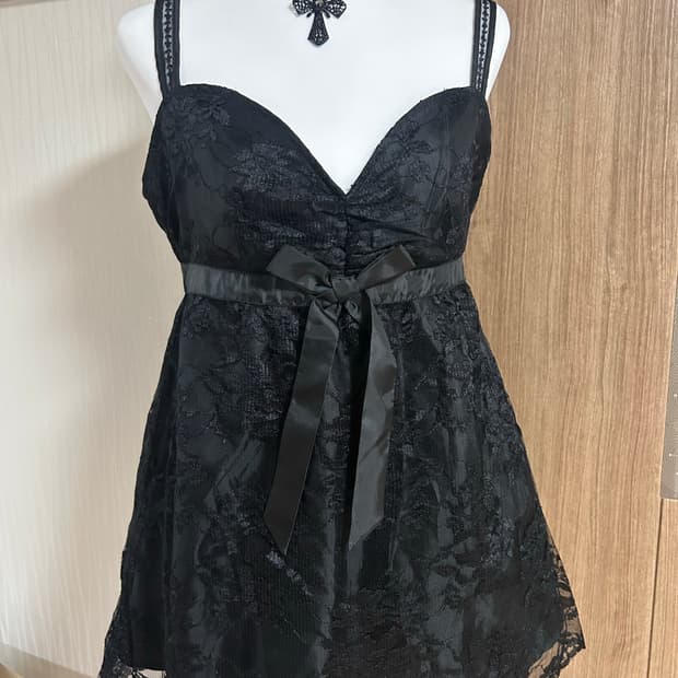 공겜여주고스로리고딕오네갸루로맨틱핑크세스 레이스 탑