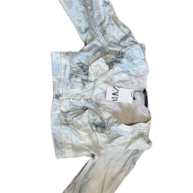 자라 크롭 블라우스 M 새상품