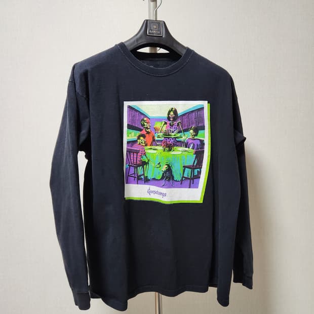 빈티지 구스범스 블랙 긴팔 티셔츠 2XL (105추천)