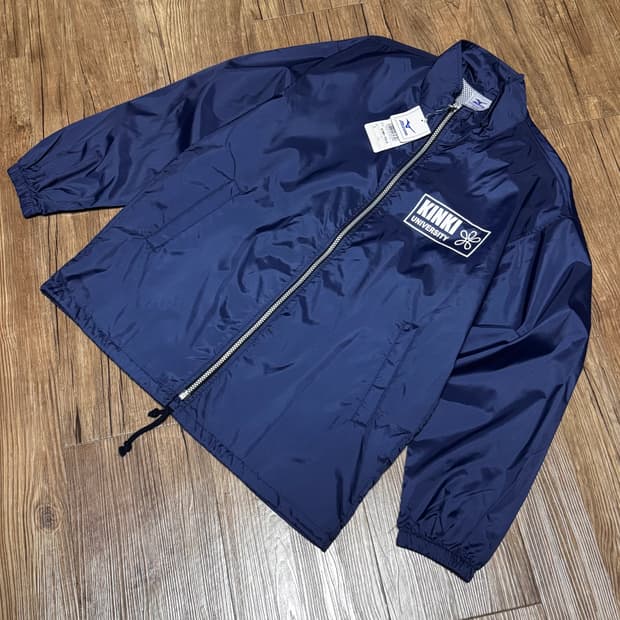 미즈노 대학교 프린팅 네이비 바람막이 자켓