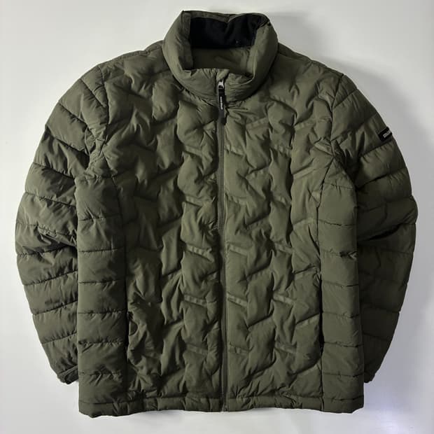 Mont-bell 몽벨 카키 튜브 누빔 패딩 자켓