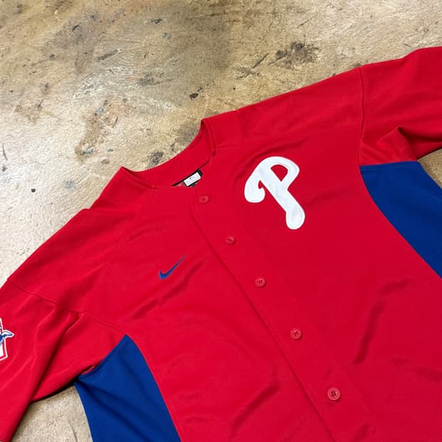 [정품/S] 나이키 필라델피아 Phillies 야구 유니폼 레드 b16