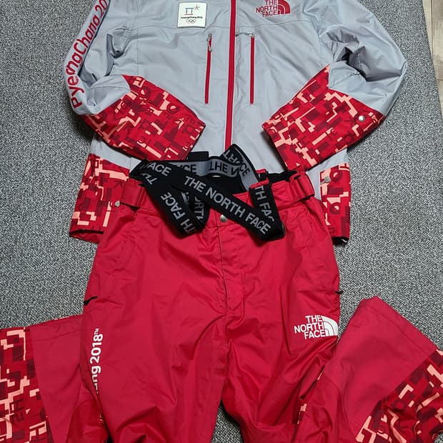 노스페이스 평창 올림픽 스키복  상하의 M