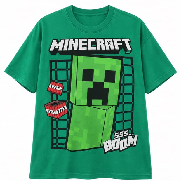 Minecraft creeper T-shirts 크리퍼 반팔