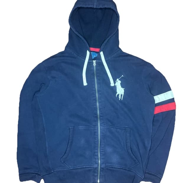 폴로 랄프로렌 빅 포니 스트라이프 후드 집업