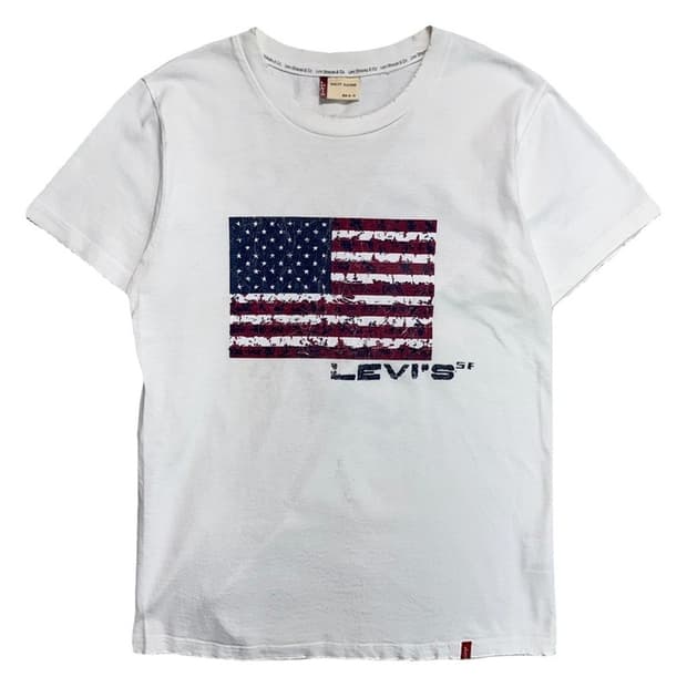 LEVI'S 그래픽 반팔 티 화이트 M