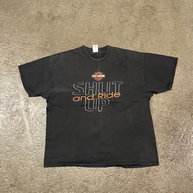 00s 할리데이비슨 SHUT UP 티셔츠 (110)