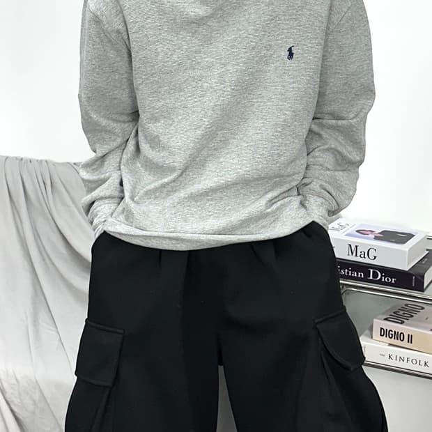 폴로 랄프로렌 그레이 와플티 XL