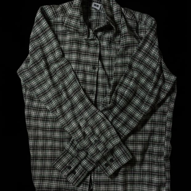 유니클로 체크 셔츠 (난방)