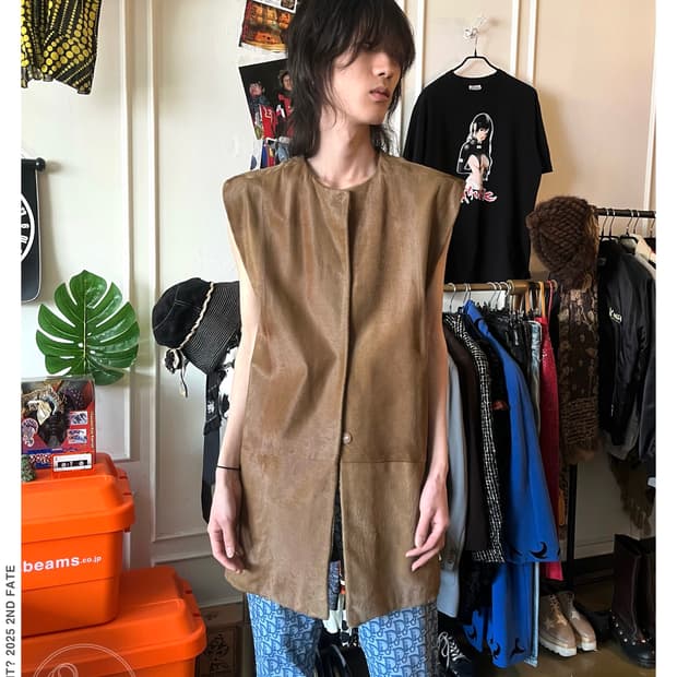 MARNI Archive Pony Hair Leather Fur Vest