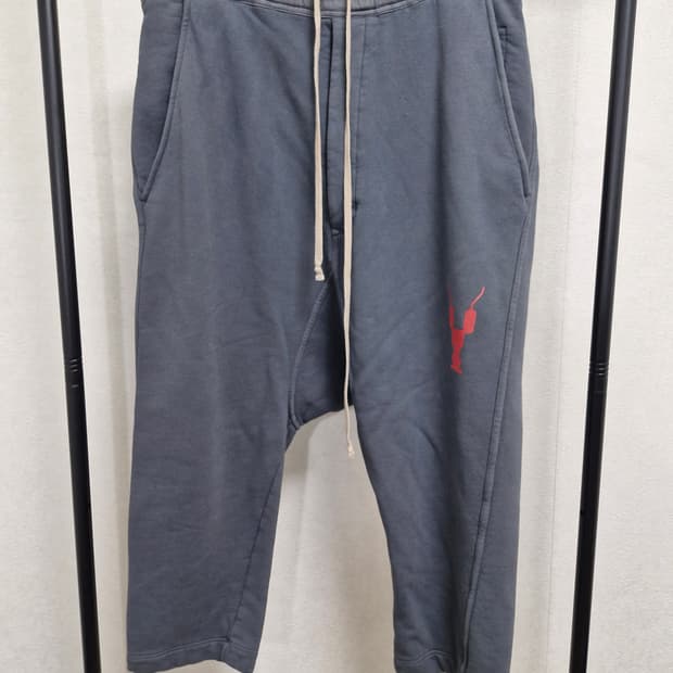 [XS] 릭오웬스 다크쉐도우 FW19 Flint/Cherry 스웻팬츠