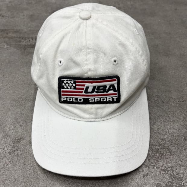 90s 폴로 스포츠 랄프로렌 USA 볼캡 화이트