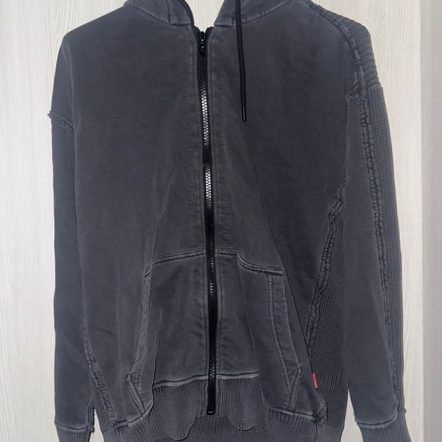 디젤 와플 그레이 후드집업