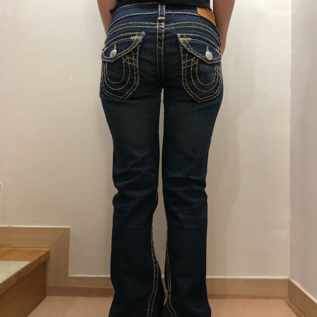 빈티지 트루릴리젼 옐로우 스티치 팬츠