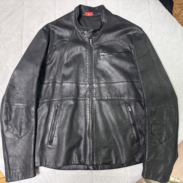 PUMA  x DUCATI  소가죽 싱글바이커자켓