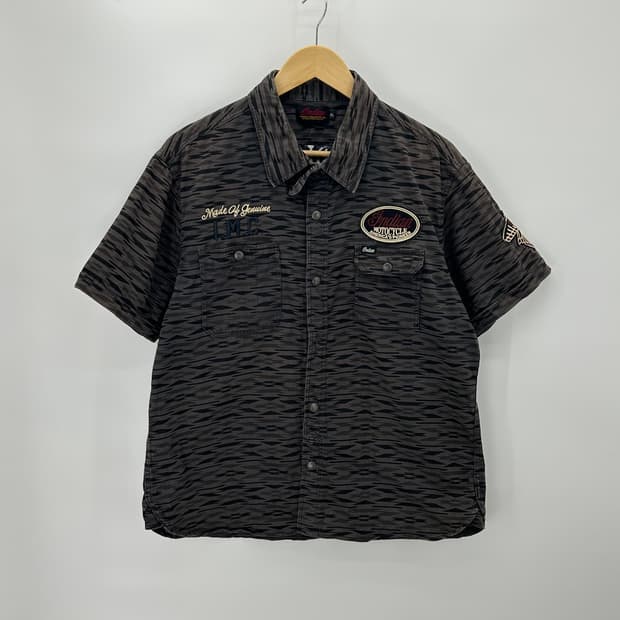 [Indian Motorcycle] 인디안 모터사이클 패턴 하프셔츠