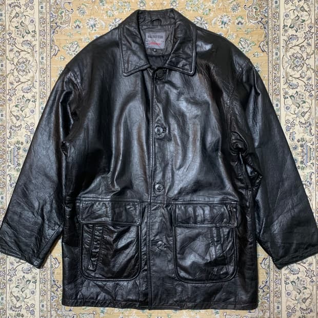 90s 카우하이드 소가죽 카코트