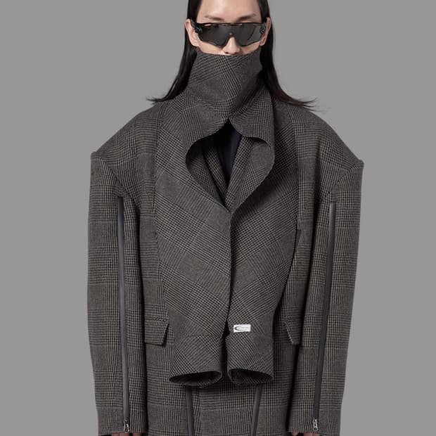 csc 체크 블레이져/ 1사이즈