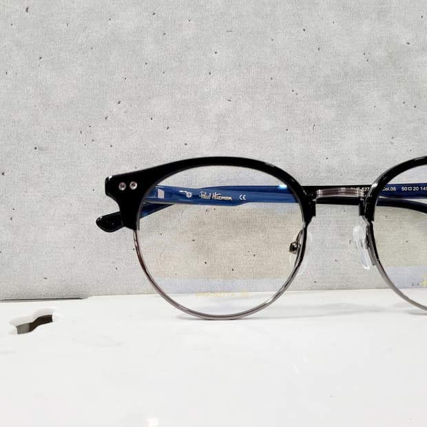 폴휴먼 안경 PHF-5271A 블랙원형하금테 안경