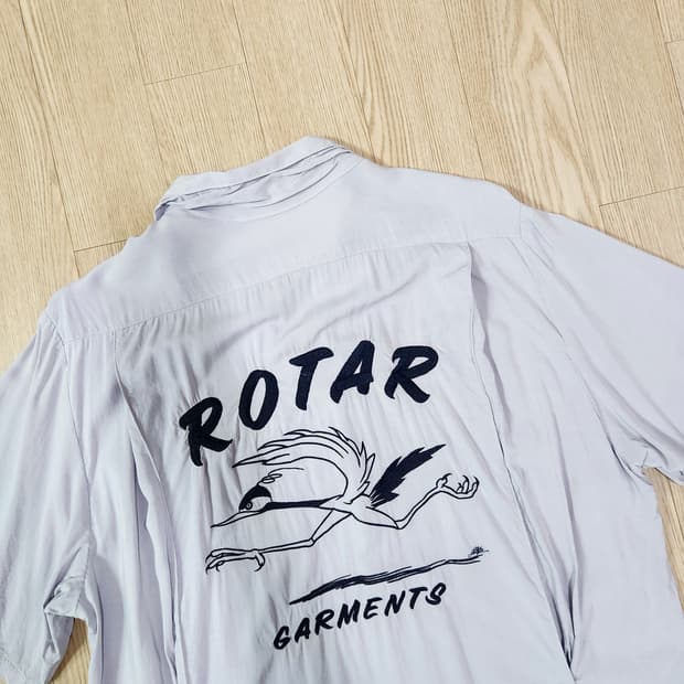 ROTAR JAPAN 레이온 오픈 칼라 셔츠