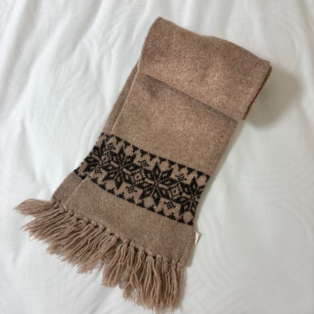 빈티지 노르딕 패턴 목도리