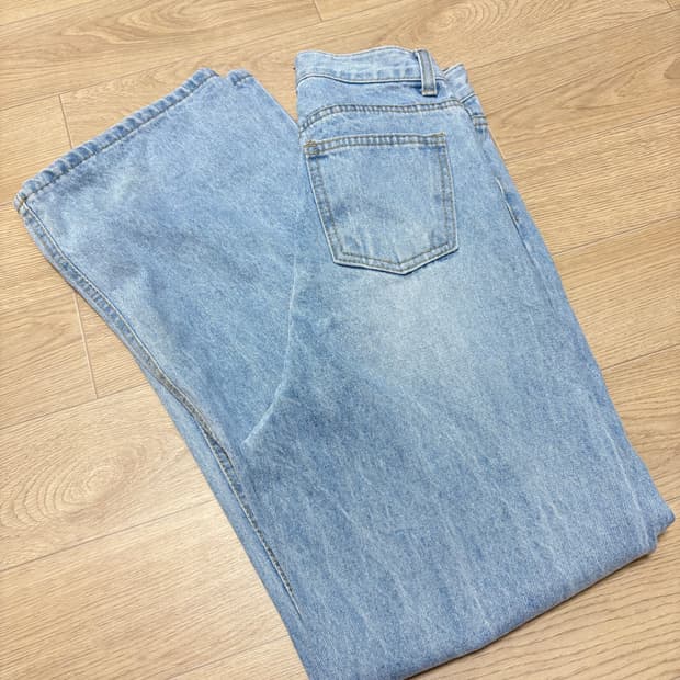 연청 아이스 블루 와이드 팬츠 s