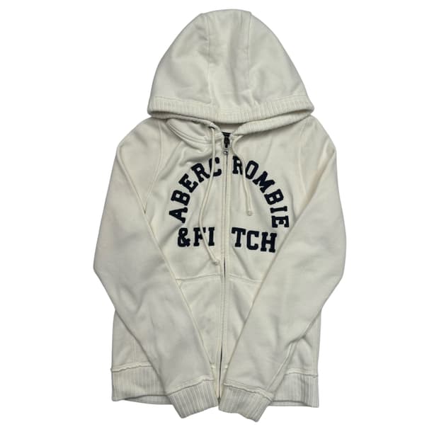 아베크롬비 y2k 빈티지 화이트 후드집업 M