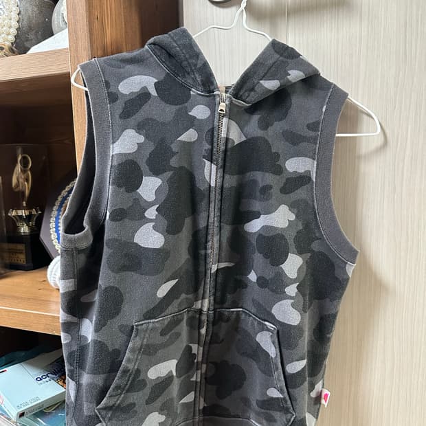 Aape 후드 조끼 집업