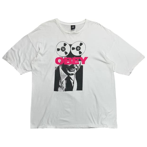 OBEY 폰탭 반팔티 화이트 XL