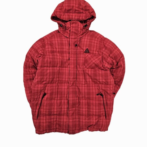 [XL] 나이키 ACG(Nike ACG) 체크 패턴 구스 다운 자켓