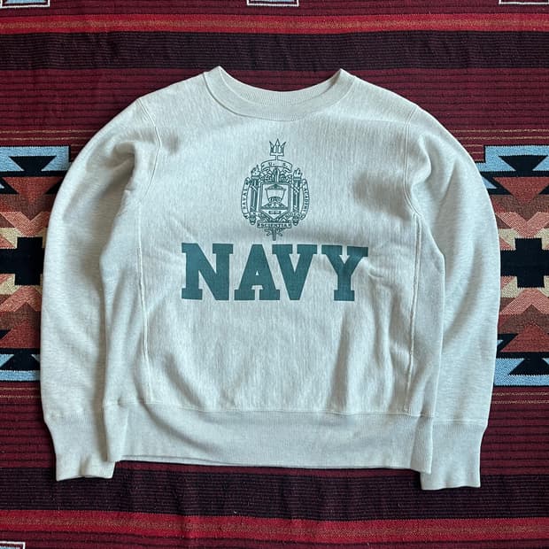 웨어하우스 밀리터리 네이비 스웻셔츠 맨투맨 WAREHOUSE