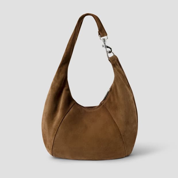 F/기마구아스 파울라 PAULA 스웨이드 호보백 브라운