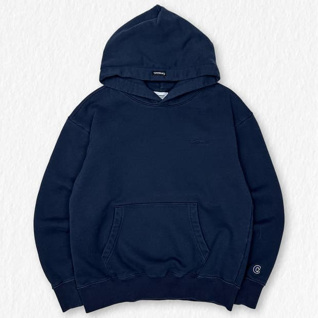 커버낫 백포인트 후드티 네이비