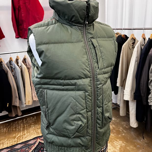 디젤 밀리터리 패딩 베스트 카키