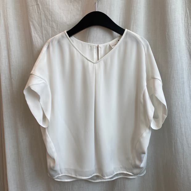 LITTLECHIC 화이트 반팔블라우스(M)